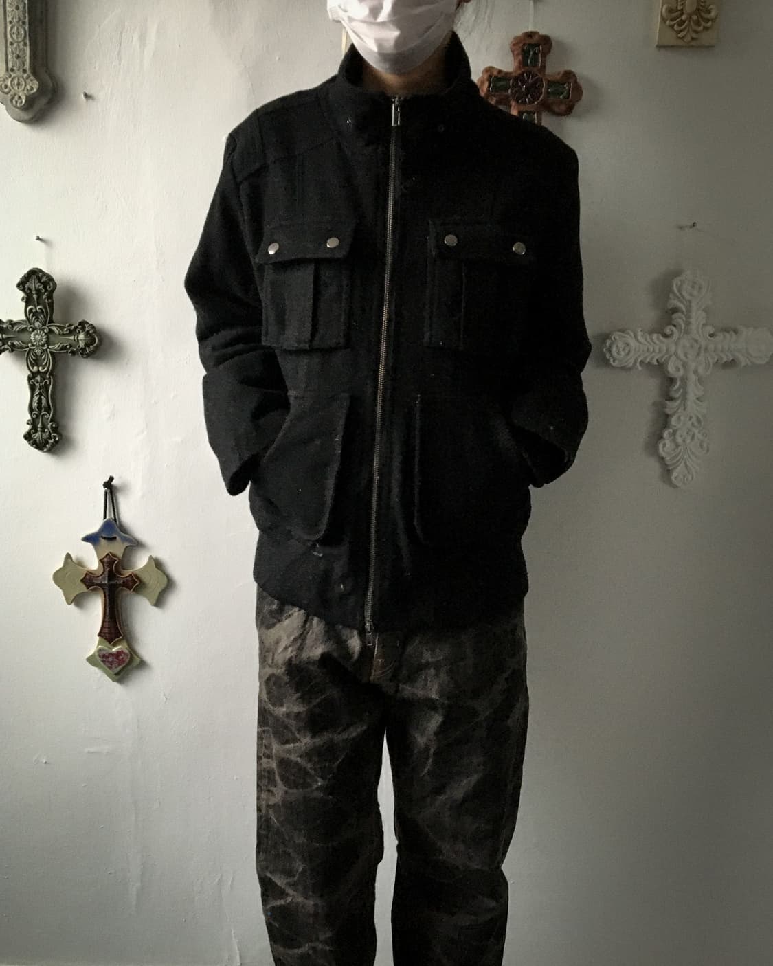 Pocket point woolen high neck jacket 상품이미지8