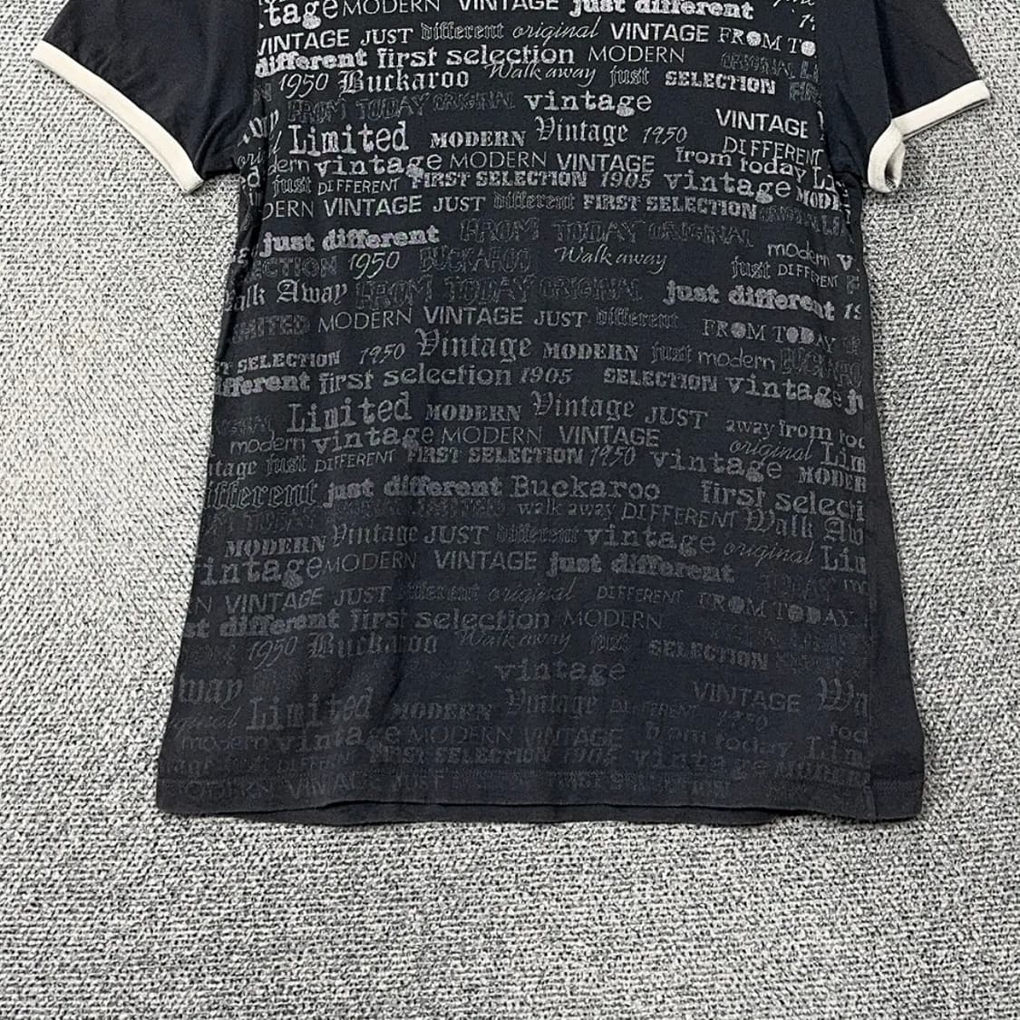 버카루 빈티지 레터링 슬림 반팔 상품이미지4