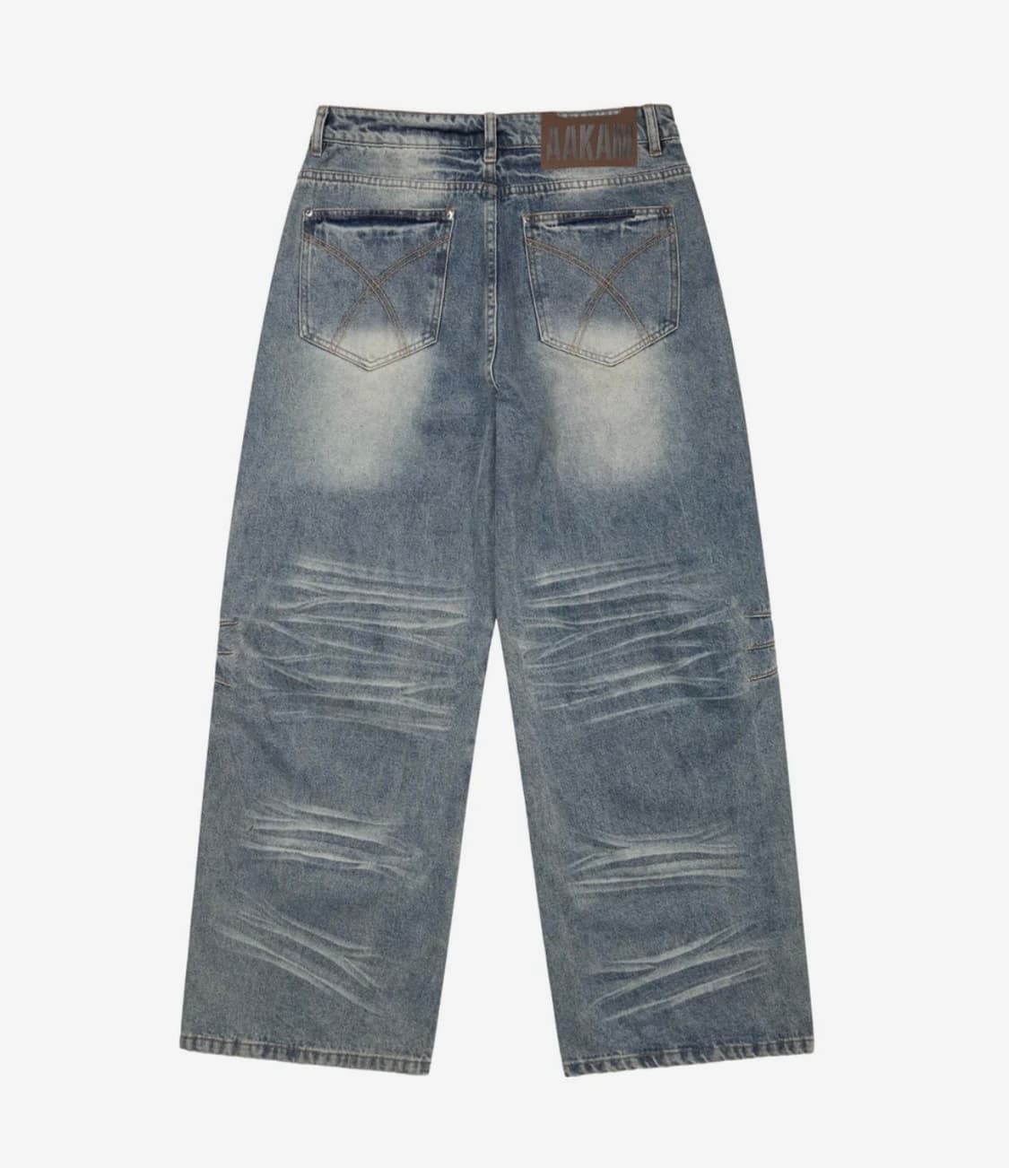 아캄 washed zipper slit denim pants와이드데님팬츠 상품이미지4