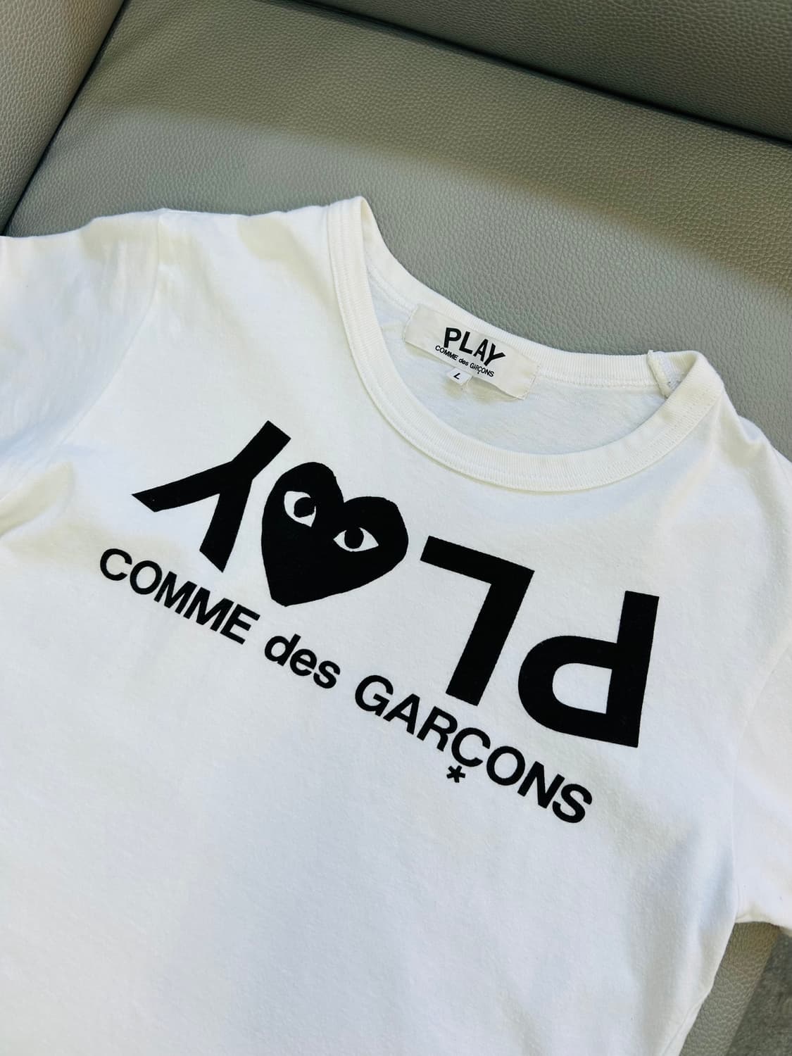 꼼데가르송 여성 리버스 로고 라운드 반팔티셔츠(L) 상품이미지3