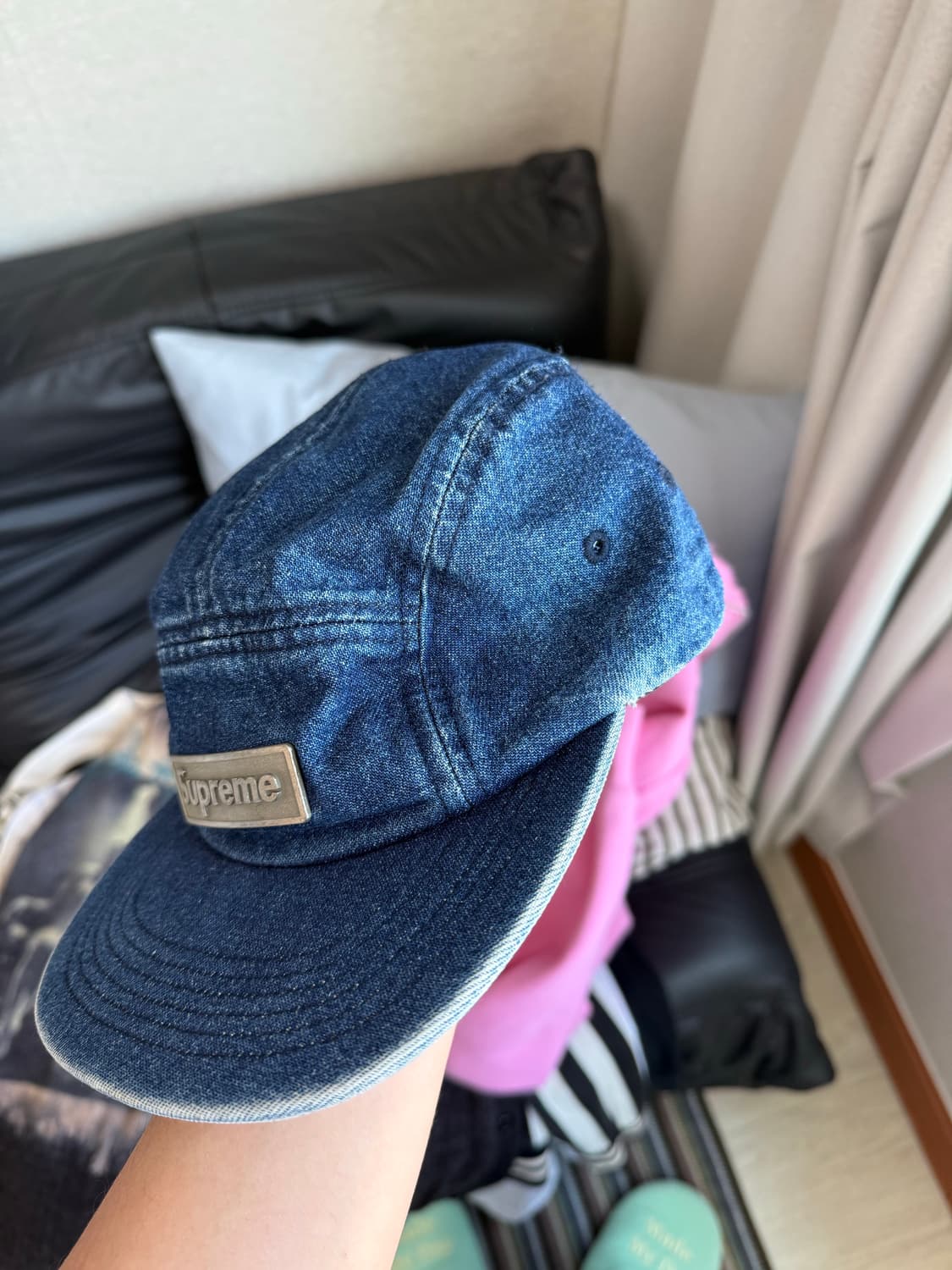 슈프림 데님 메탈 캠프캡 상품이미지3