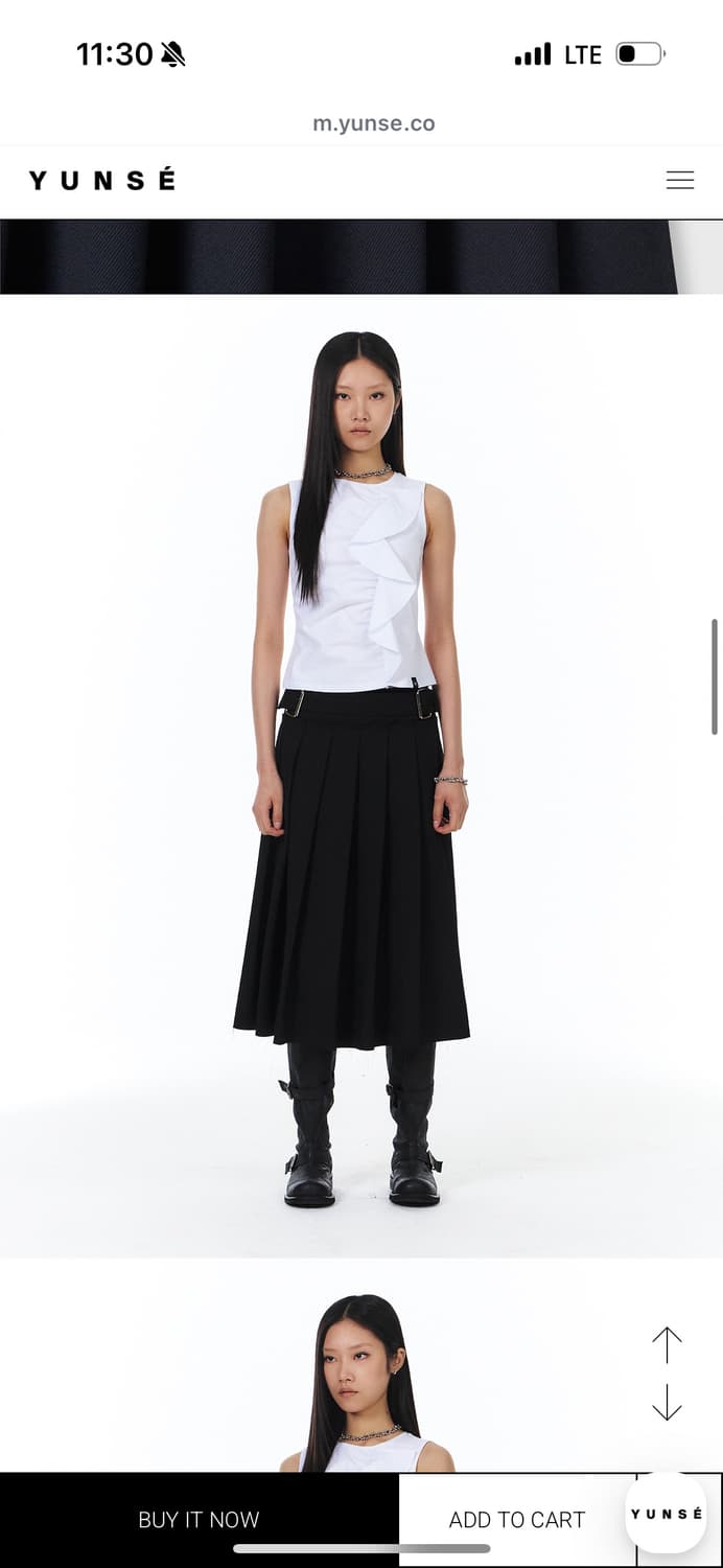 윤세 yunse 플리츠 스커트 상품이미지1