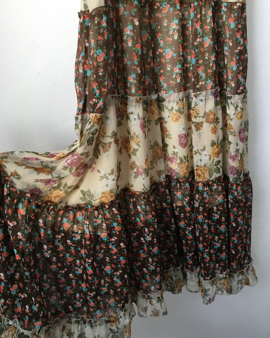 Flower pattern patch work onepiece 상품이미지4