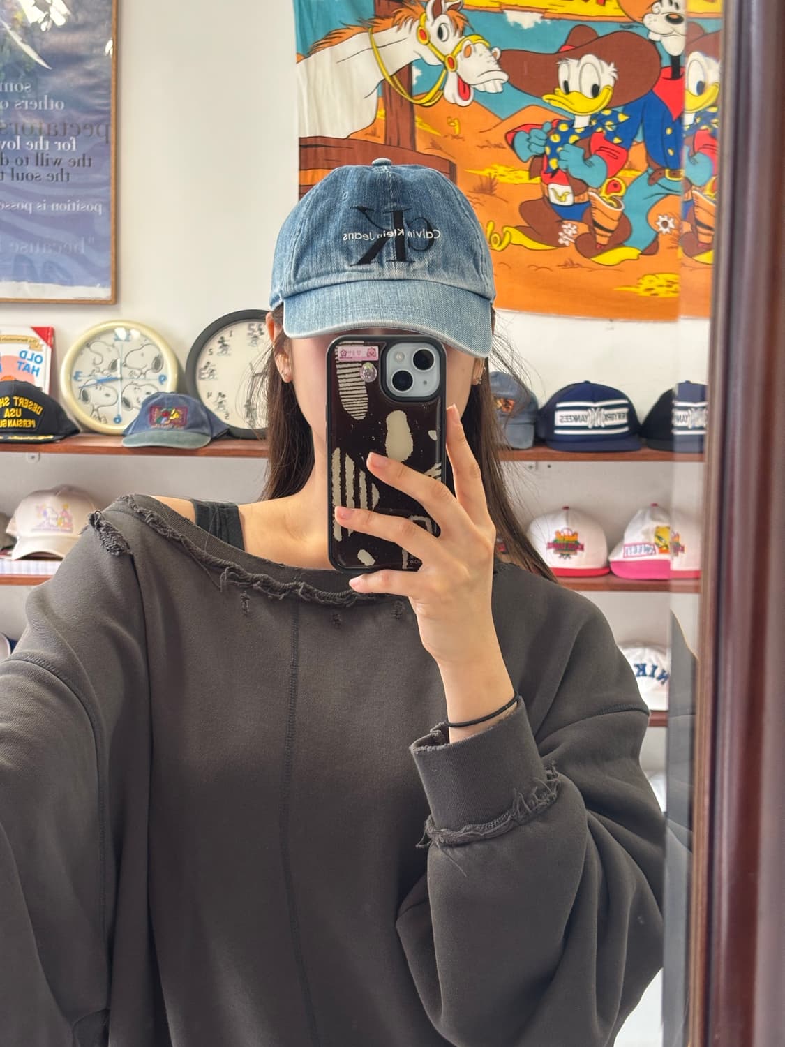 캘빈 클라인 데님 볼캡 상품이미지1