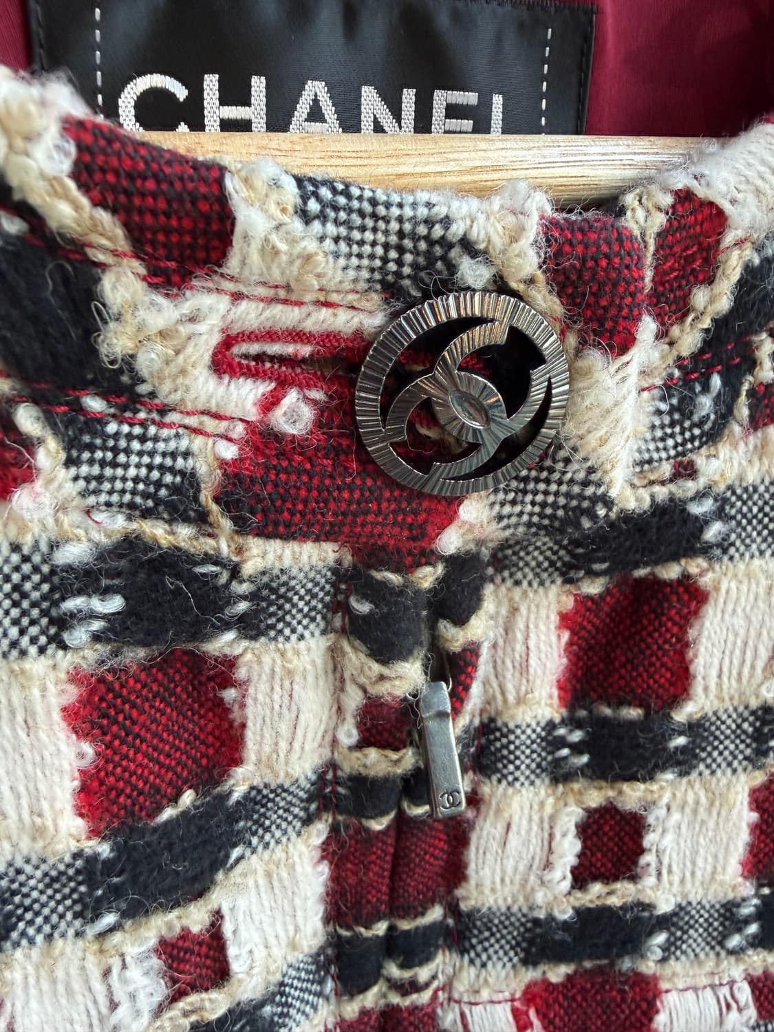 38/ 샤넬 은장로고 버튼 트위드 집업 자켓 상품이미지6