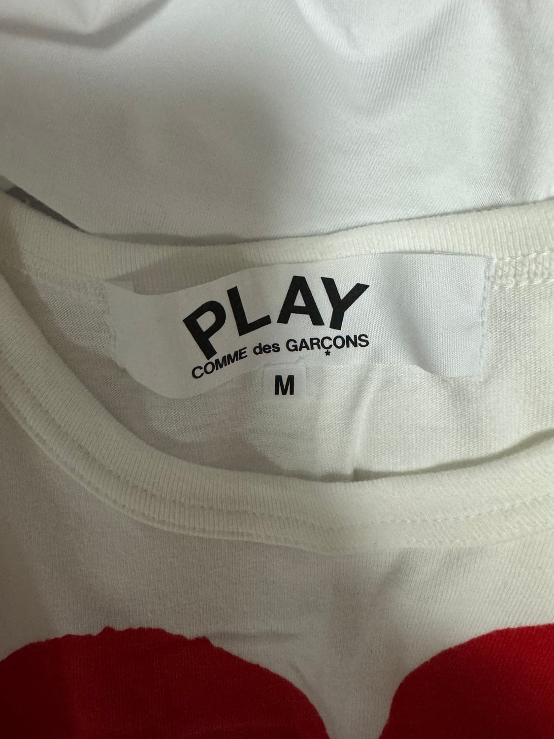꼼데가르송 라지 레드 반팔티 M 상품이미지2