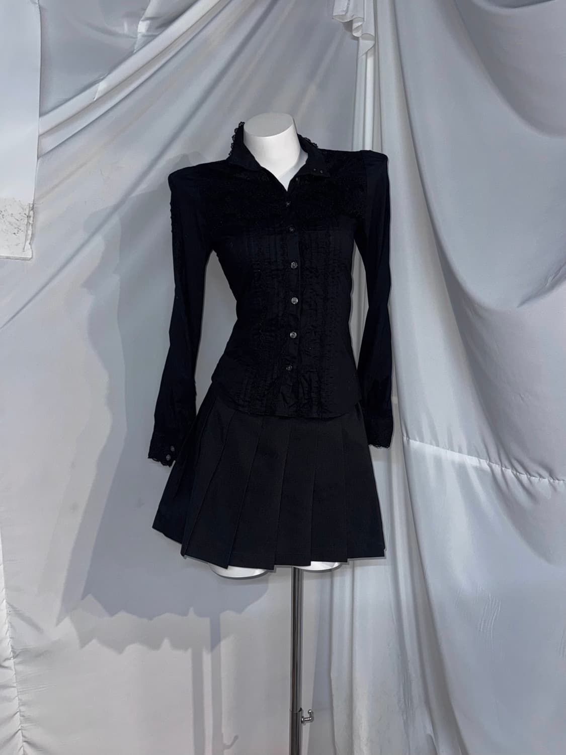 세실맥비 블랙 레이스 데일리 공겜여주깔 코디세트 상품이미지3