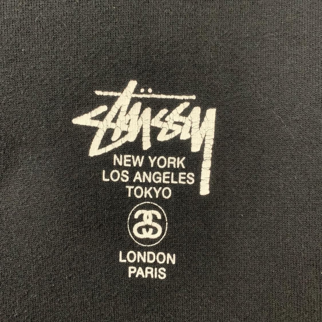 스투시 블랙 백빅프린팅 후드티 상품이미지4