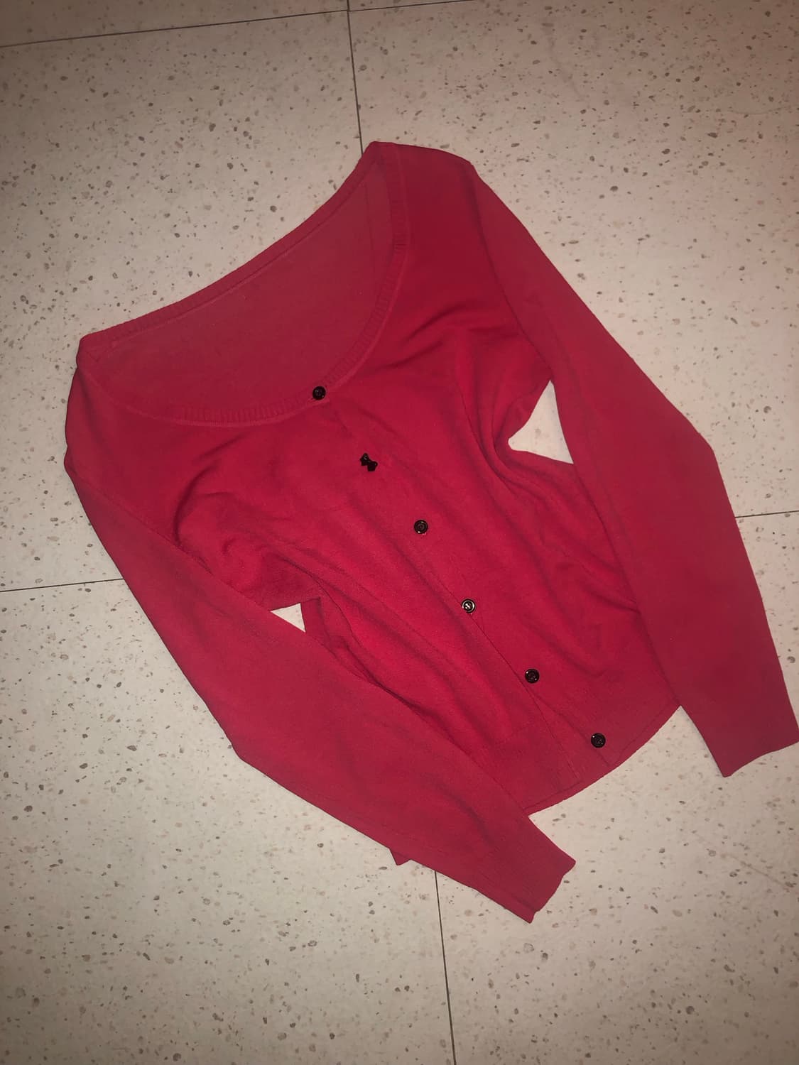 헬로키티 느낌 초갸루 카와이 핫핑크 가디건 상품이미지2