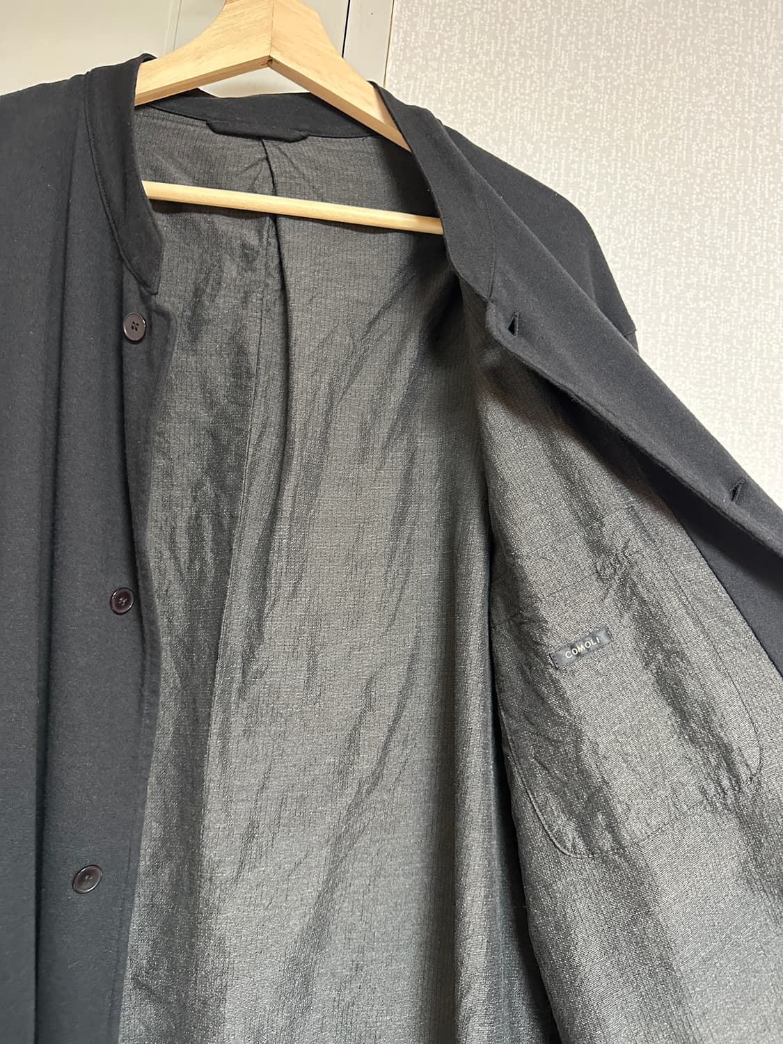 코모리 코튼져지 스탠드칼라 자켓 상품이미지2