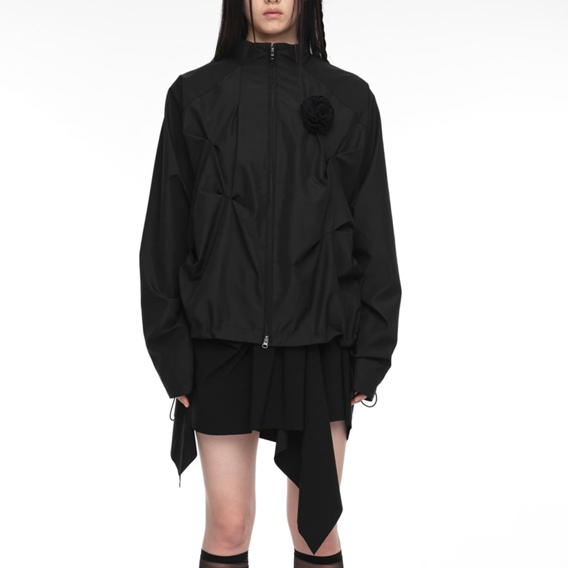 나체 FLOW DRAPING SHORTS BLACK 상품이미지3