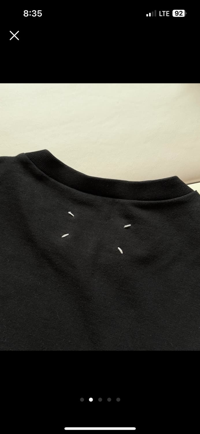 [50] 메종 마르지엘라 엘보 엘보우 패치 레더 가죽 맨투맨 스웻 셔츠 상품이미지3