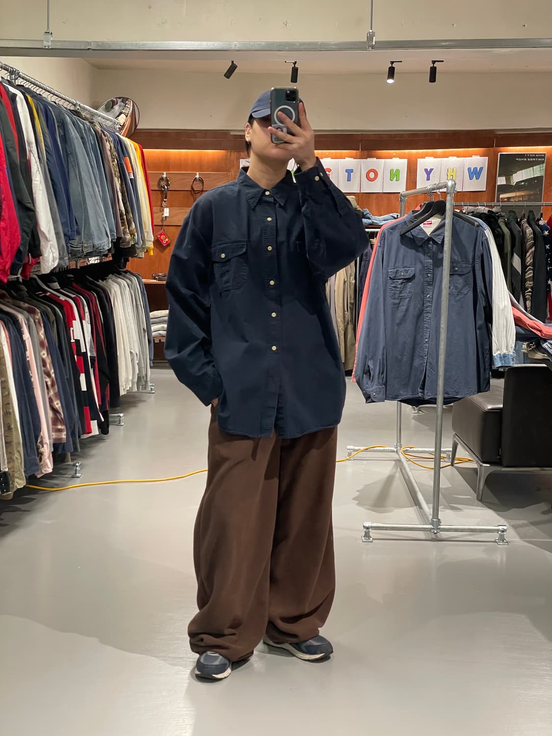 빈티지 워크 셔츠 (navy) 상품이미지2