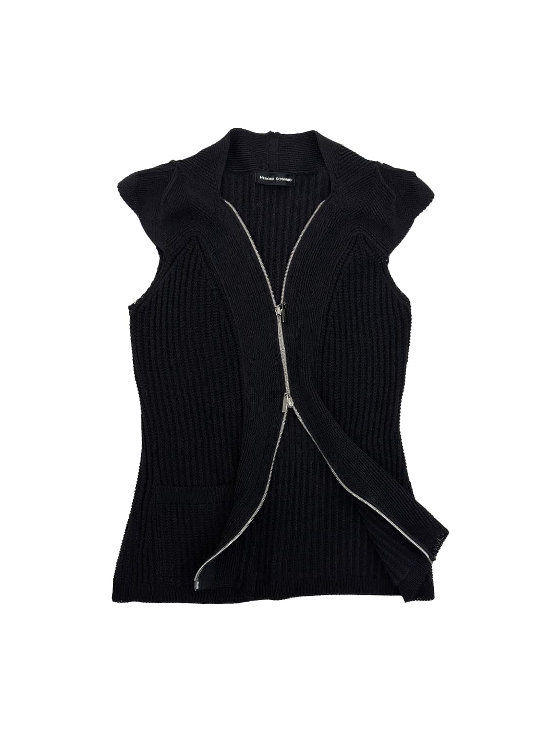 Hiroko Koshino Zip-Up  Knit Vest/ 38 상품이미지3