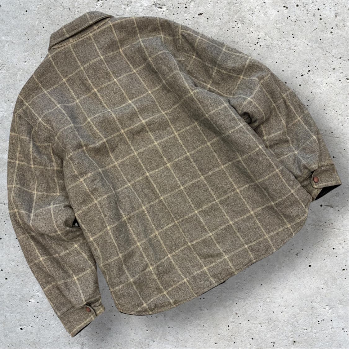 [M] 90s 스투시 빈티지 체크 셔츠 자켓 그레이 D99 상품이미지2