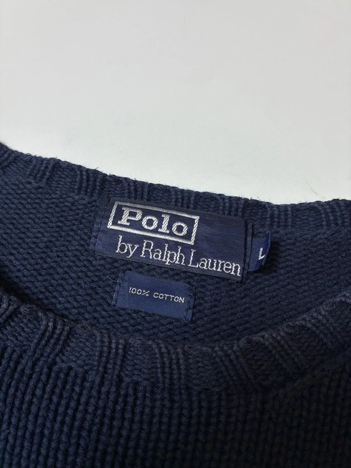 폴로 랄프로렌 90's 재팬 짜임 코튼 니트 PN8213 상품이미지5