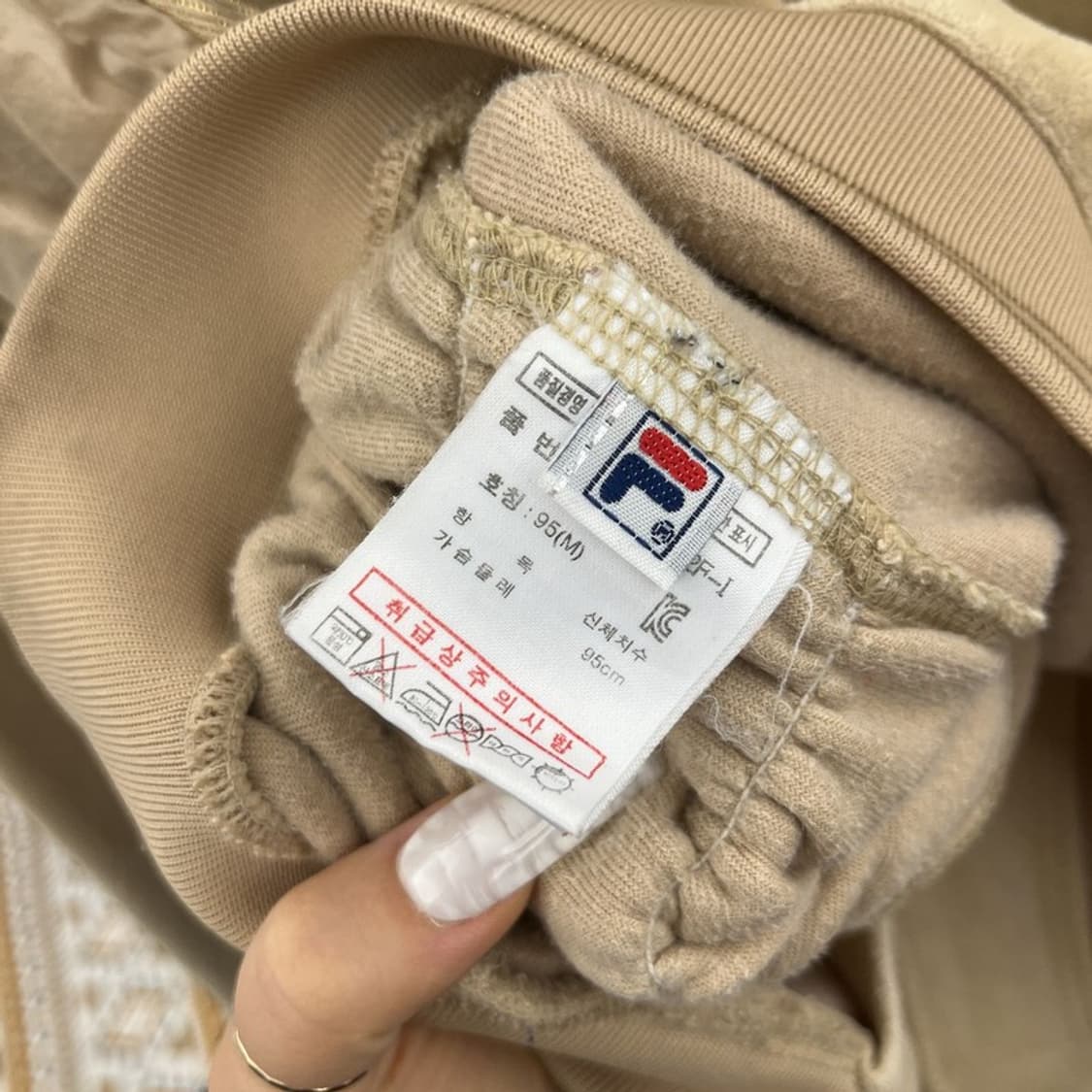 휠라 레트로 폭닥 벨벳 셔링 러블리힙 후드집업 M C10678 상품이미지6