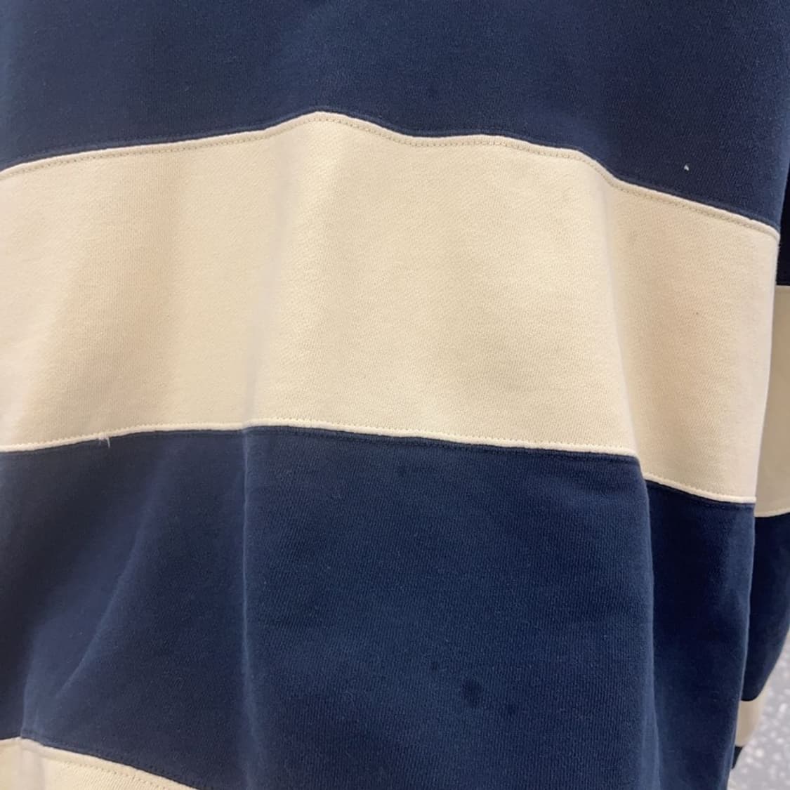 커버낫 레트로 볼드 스트라이프 럭비 카라 롱슬리브 XL C09498 상품이미지8