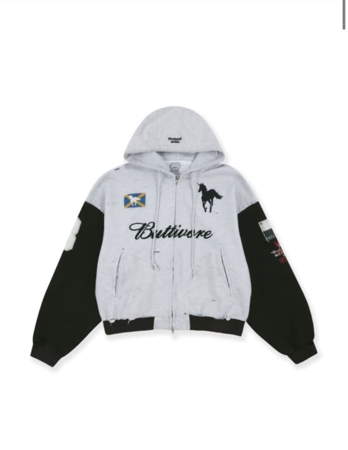프로토콜 인덱스 버터보어 집 후드 화이트멜란지 상품이미지1