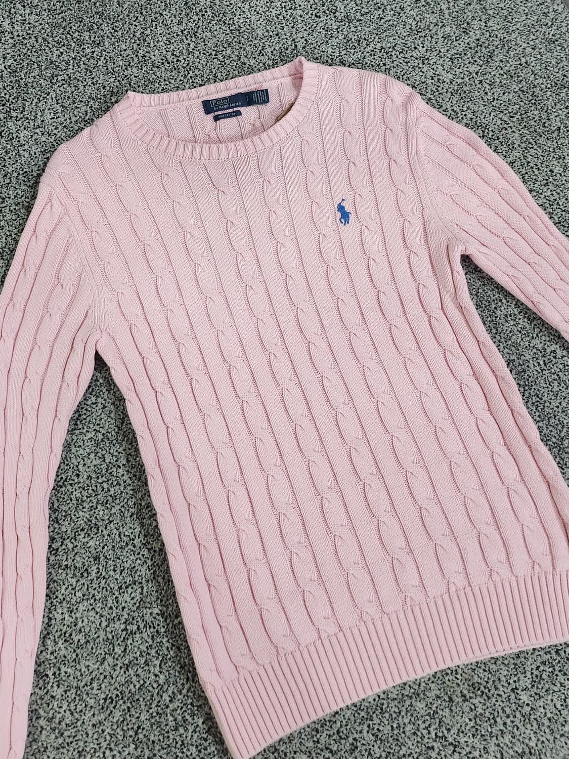 폴로 케이블 니트 (핑크 컬러) 상품이미지1