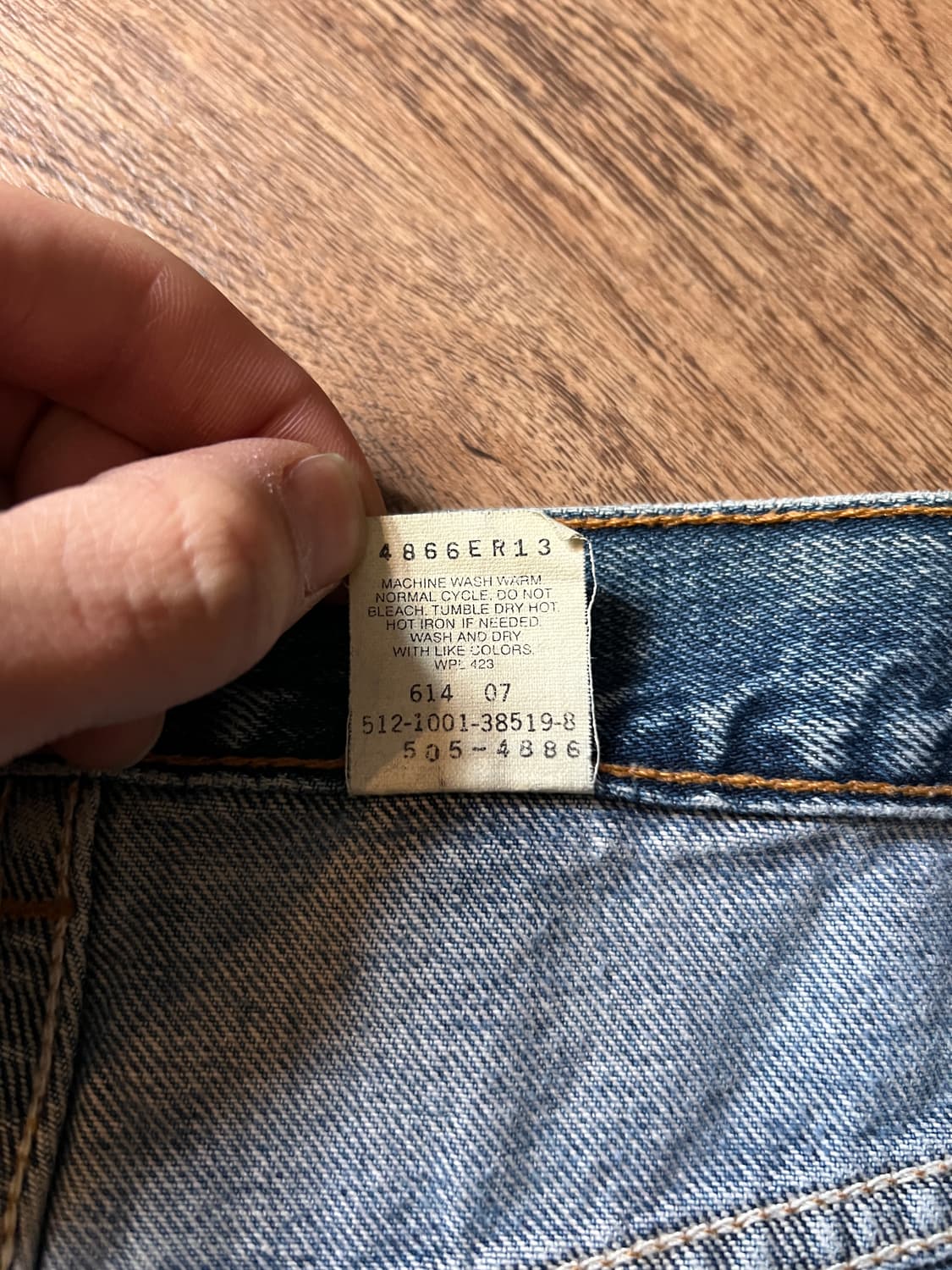 [33]00's 리바이스 505 Made in USA 빈티지워싱 데님팬츠 상품이미지6