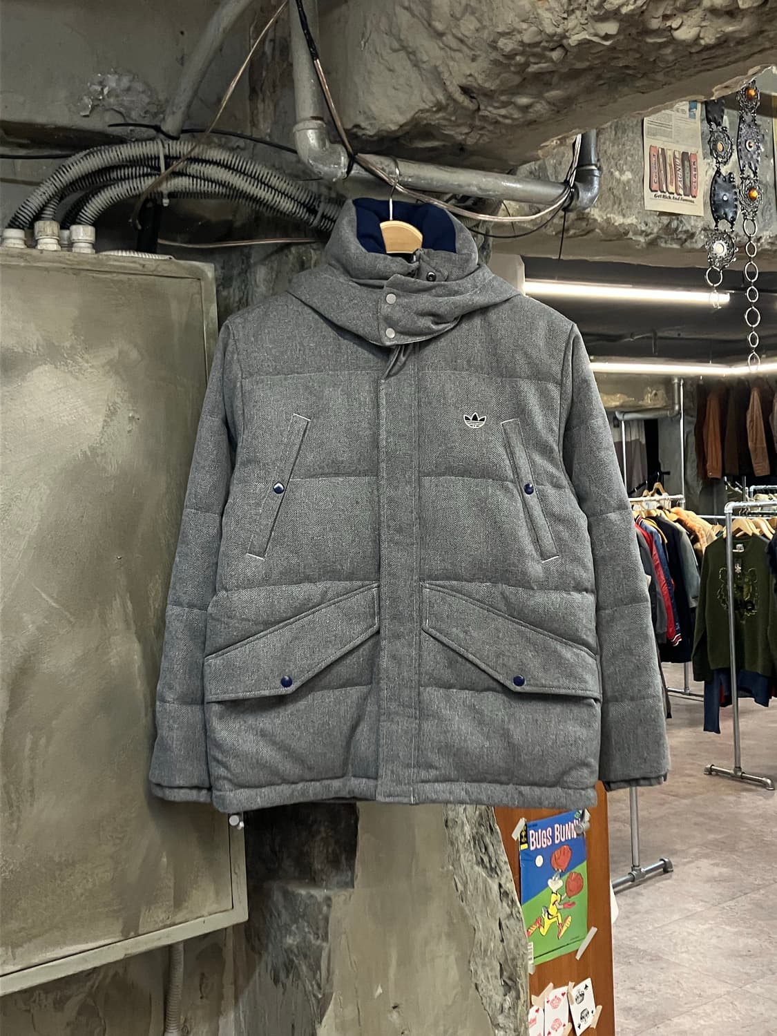 아디다스 모직 패딩 그레이 90  #csz2627 상품이미지1