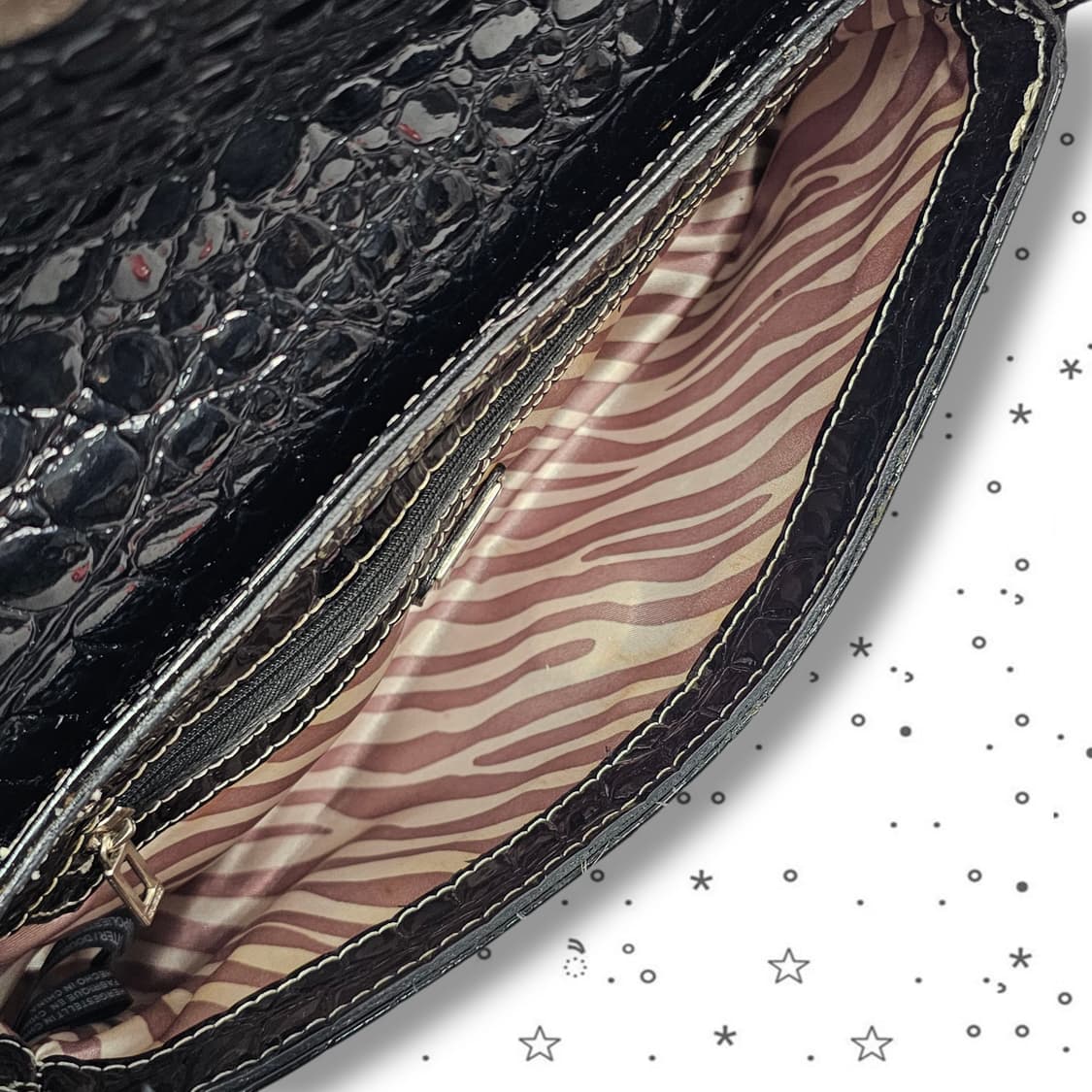 GUESS 게스 블랙 페이턴트 숄더백 상품이미지8