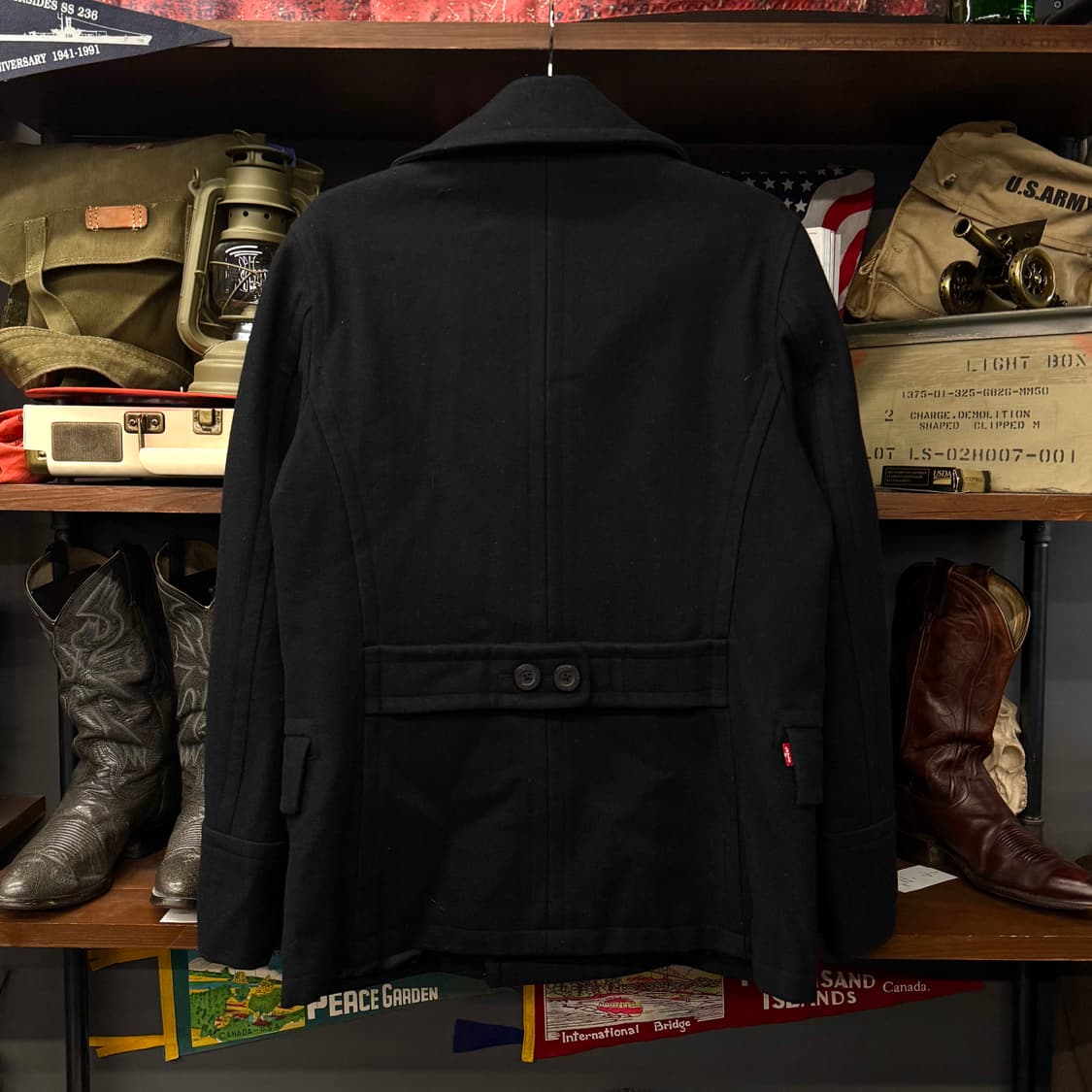 리바이스 밀리터리 복각 피코트 허리 조절 신치백 레드 탭 상품이미지2