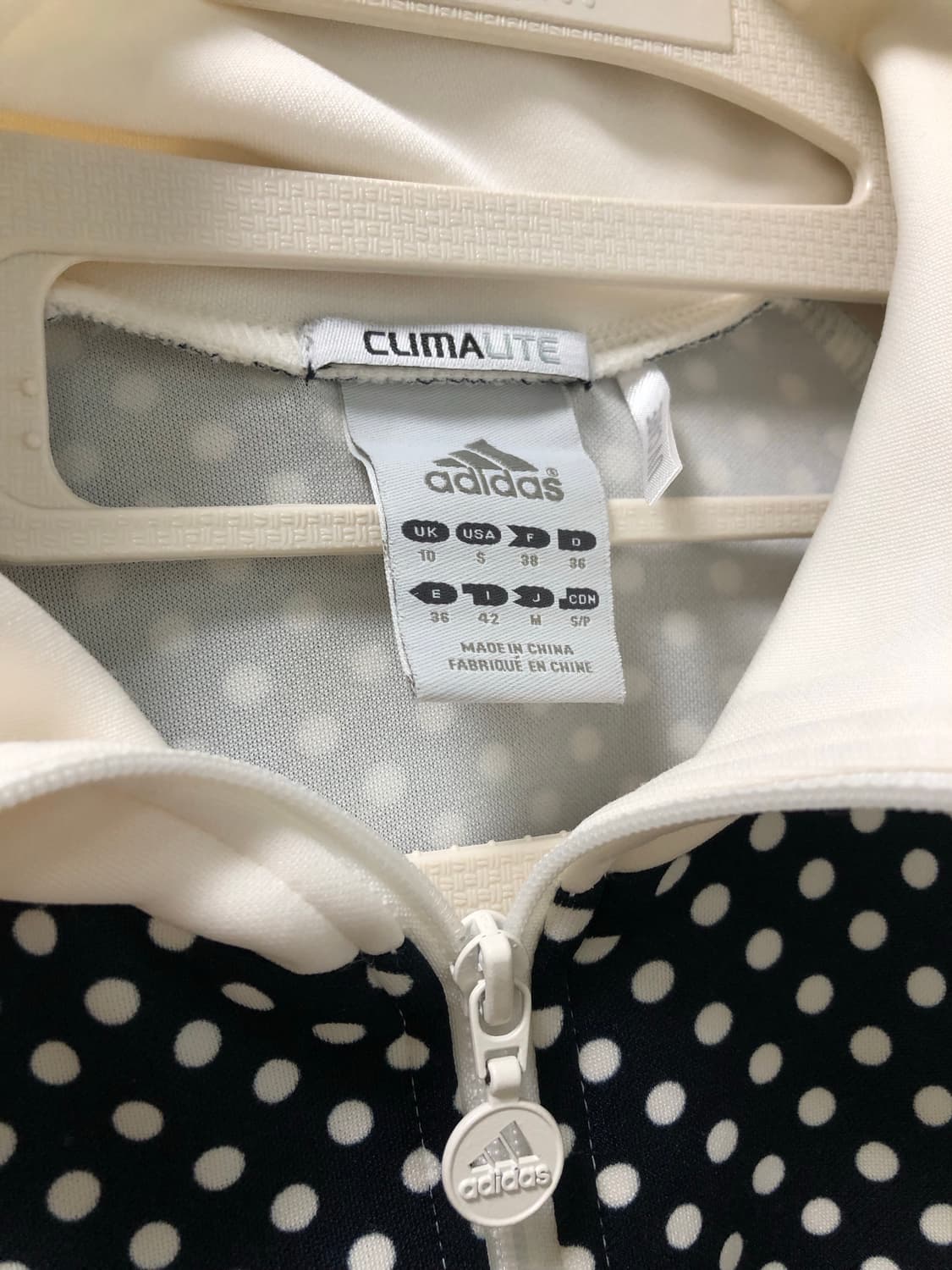 M 아디다스 네이비 도트 져지 집업 자켓 상품이미지4