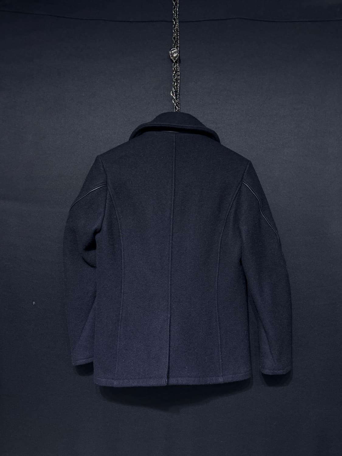 Schott 가죽 울 피코트 상품이미지2