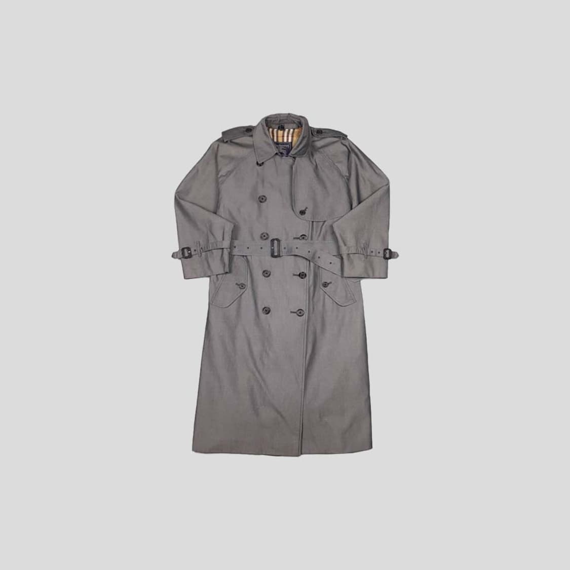 버버리 그레이 이너 노바체크 레글런 코튼 트렌치 코트  상품이미지5
