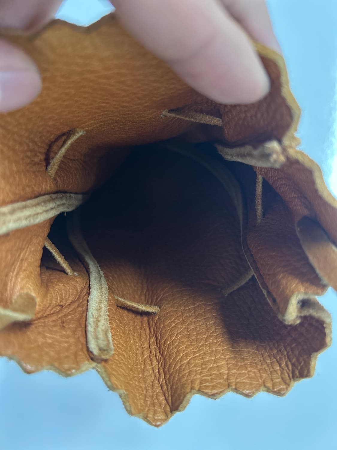 고로스 goros 브라운 디어스킨 메디슨 크로스백 L 상품이미지6