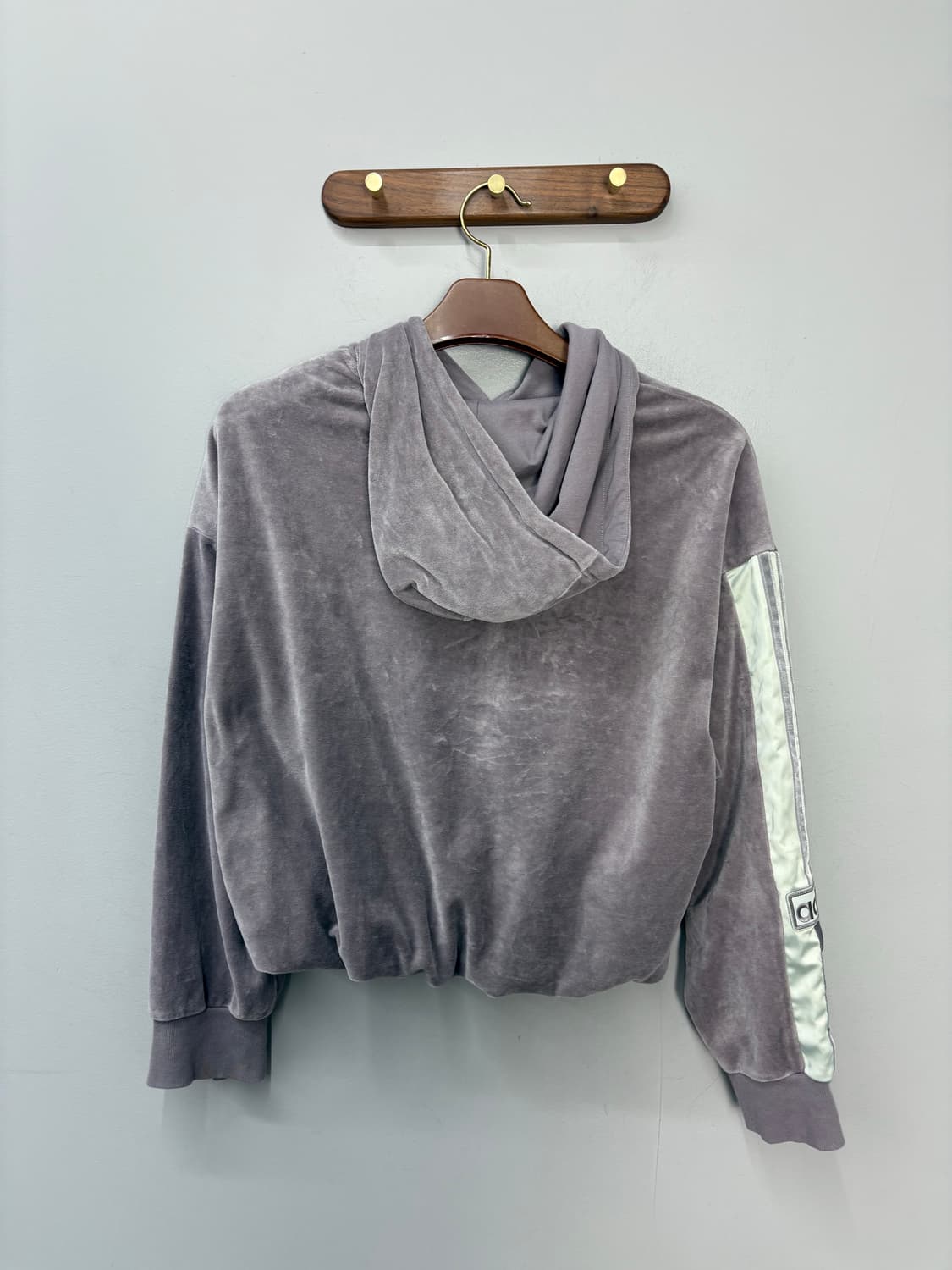 아디다스 아디브레이크 벨루어 퍼플그레이 후디 A3096 상품이미지6