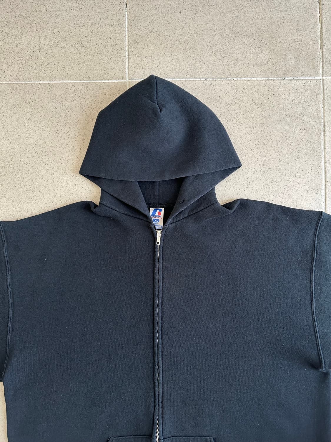 빈티지 러셀 후드집업 블랙 XL 상품이미지4