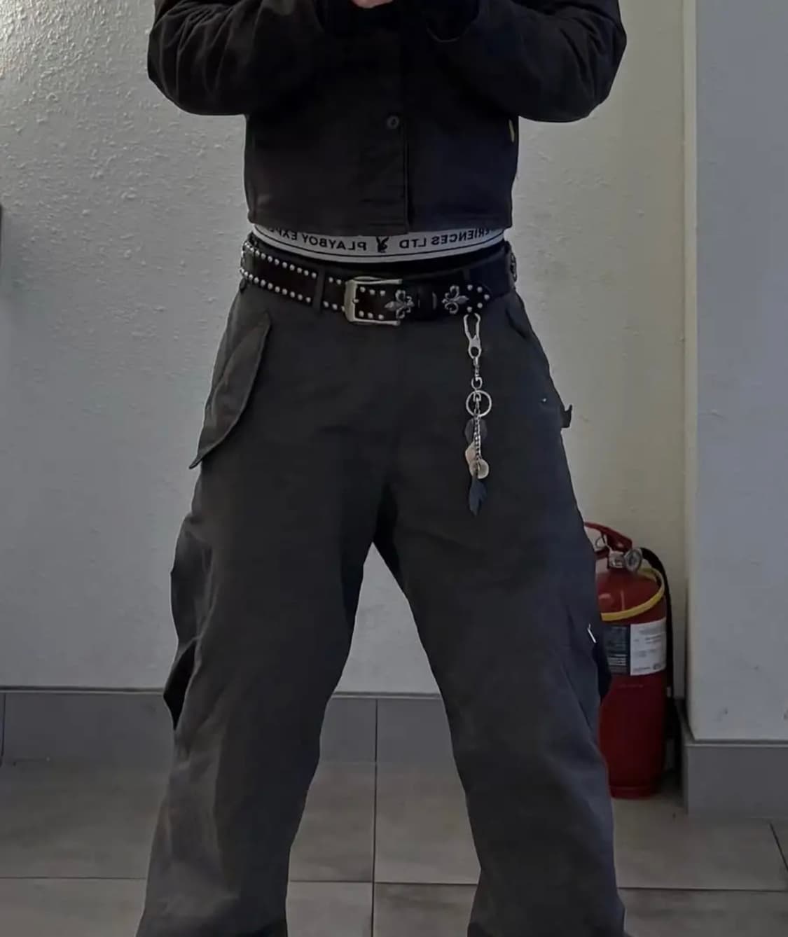 리얼레더 스터드 벨트  상품이미지2