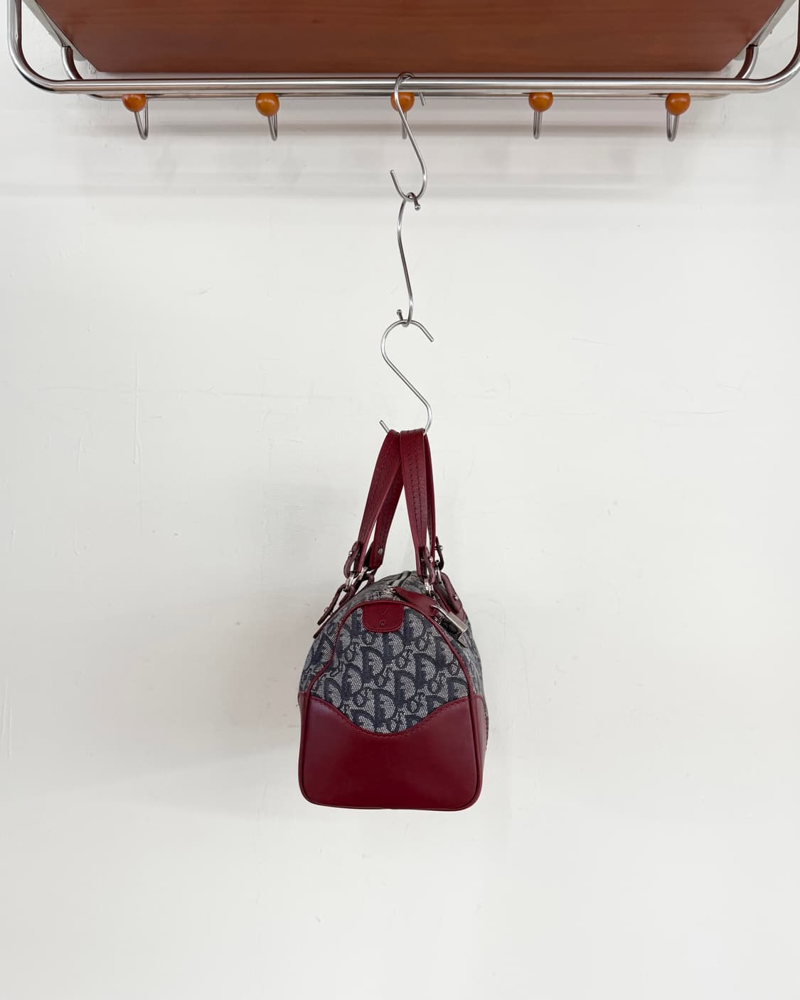 크리스찬 디올 레드 트림 트로터 보스턴 백 상품이미지5