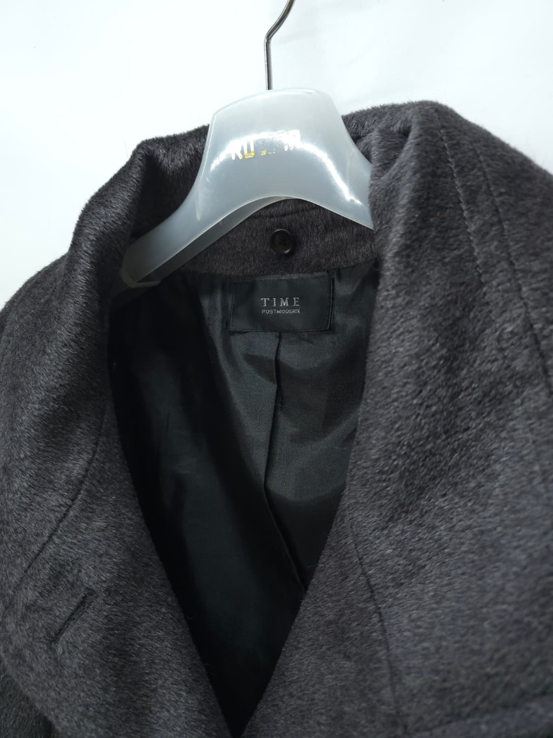 타임 여성 포스트모던 울,알파카 루즈핏 후드 코트 상품이미지9