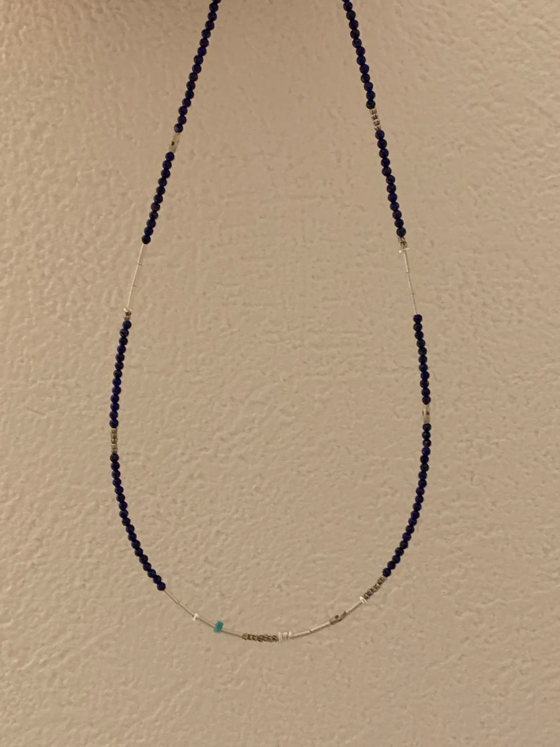 [GOH] Lapis Lazuli silver line necklace 상품이미지2