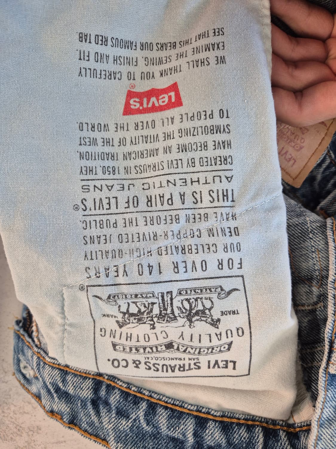 리바이스 505 청바지 W32 L30 상품이미지7