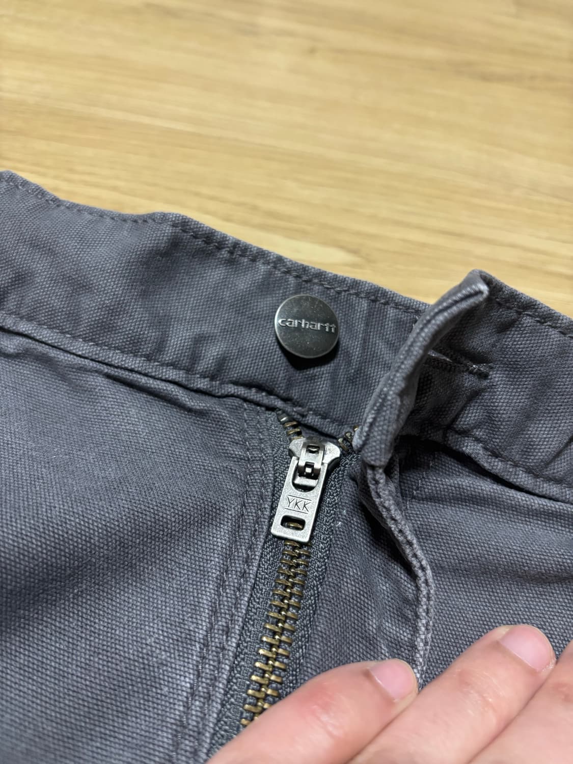 칼하트 러기드 플렉스 릴렉스핏 캔버스 워크 팬츠 34x32 다크 그레이 상품이미지8
