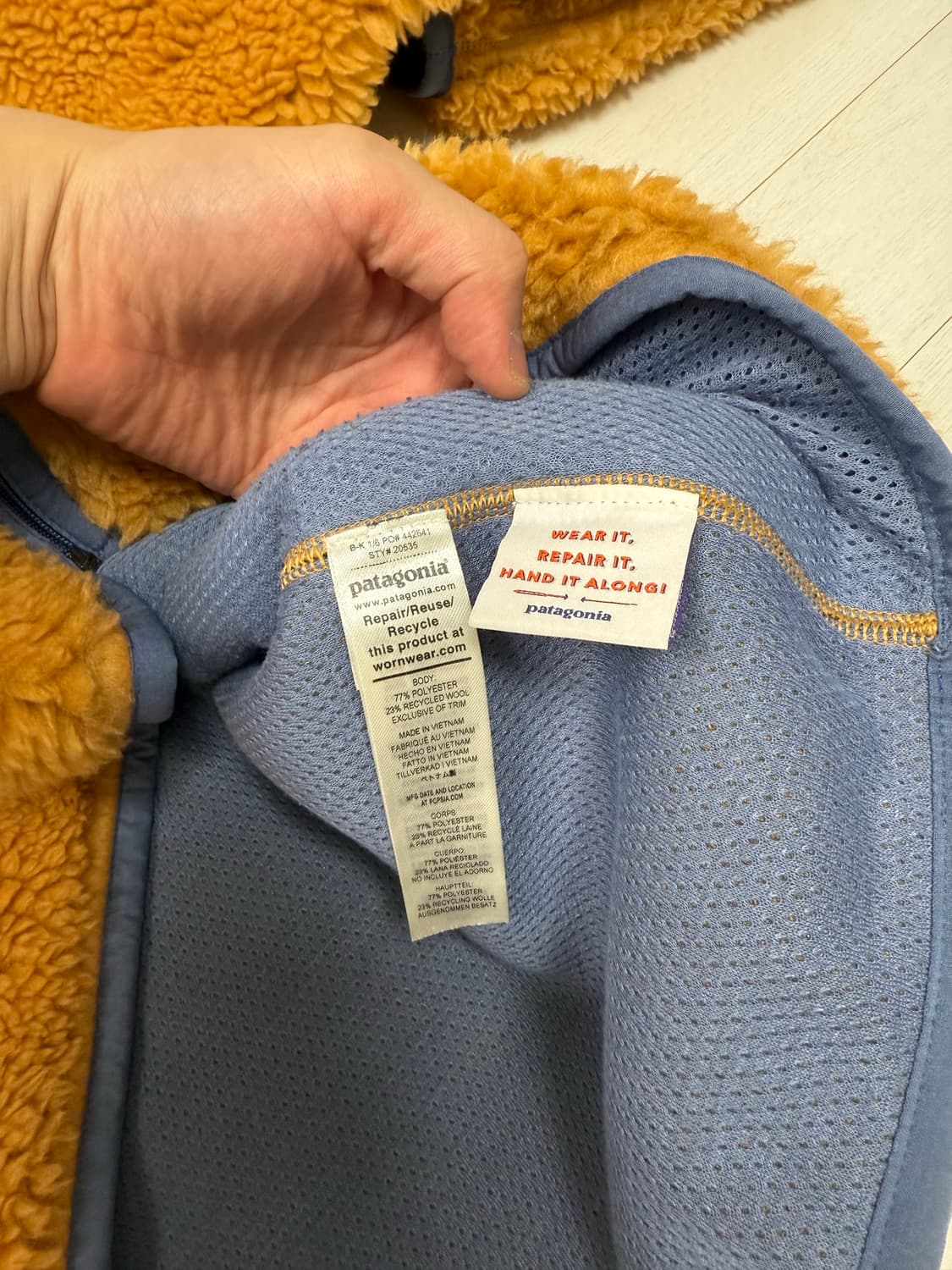 파타고니아 50주년 플리스 자켓 L 사이즈  상태 좋습니다  9.5/10 상품이미지7