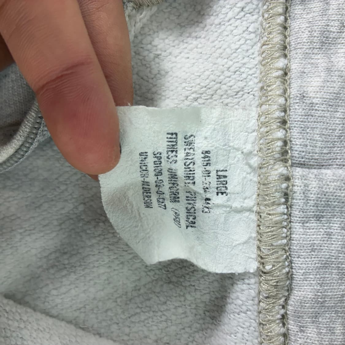 Vintage  90,s USA 아미 밀리터리 그레이 후드집업 상품이미지4