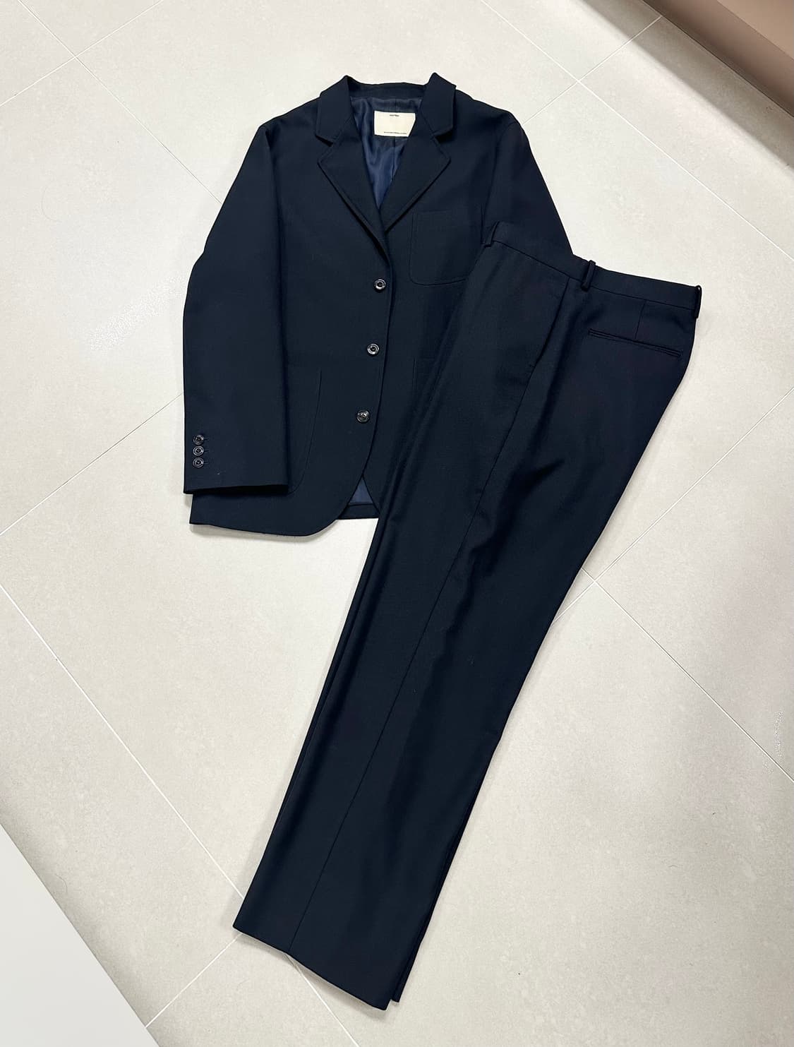 포터리 울 스포츠 셋업 2/4 네이비 상품이미지1