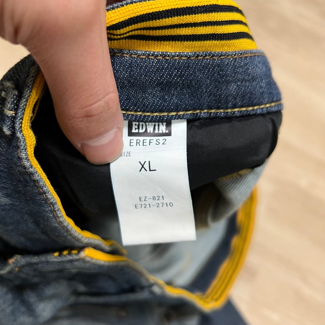 에드윈 빈티지 워싱 스트레이트 데님팬츠 청바지 [중청] XL 상품이미지7