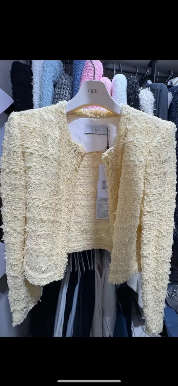 IRO 25ss 모아나 트위드 자켓 라이트옐로우 36 상품이미지2