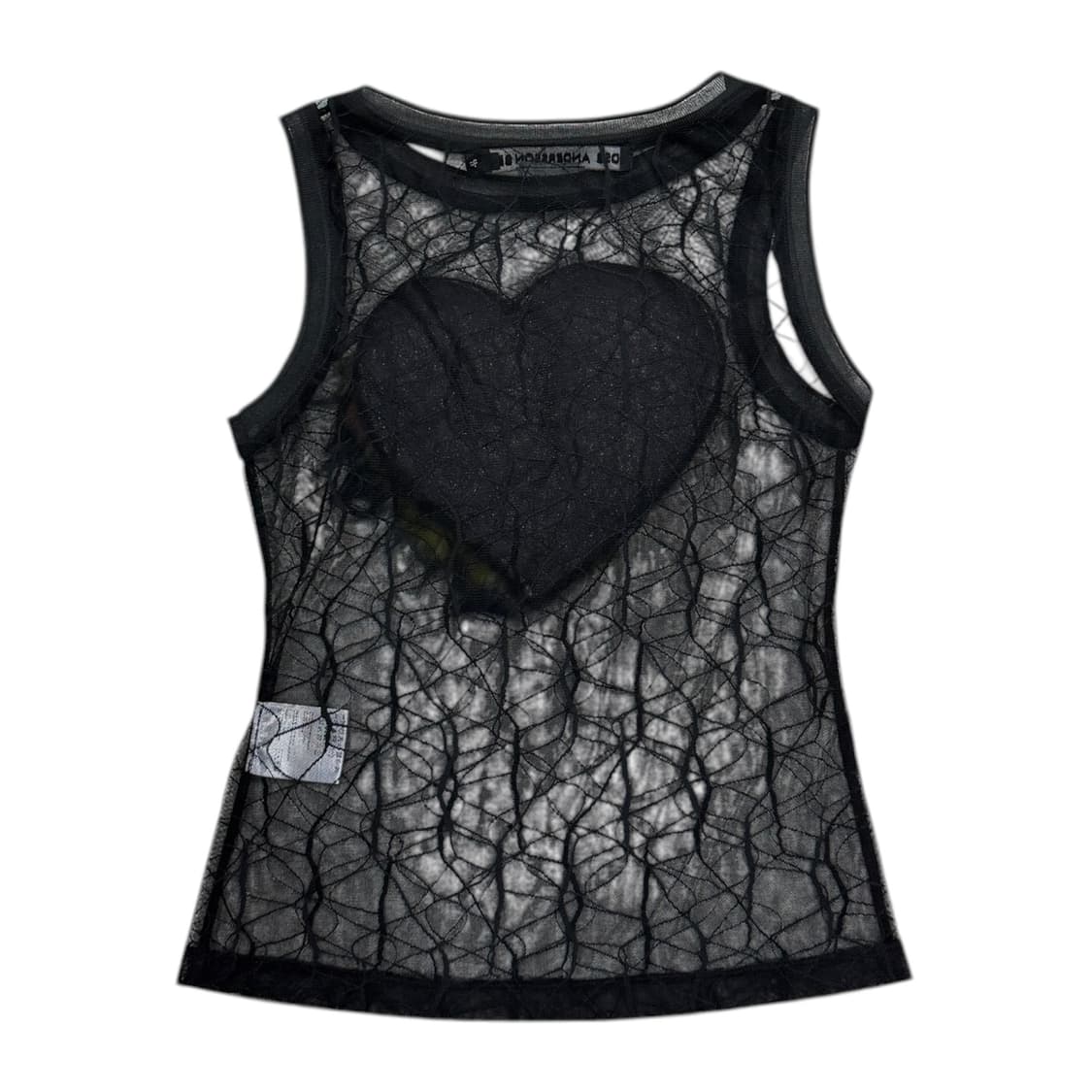 23SS 앤더슨벨 하트 퍼 시스루 메쉬 탑 나시 S 상품이미지3