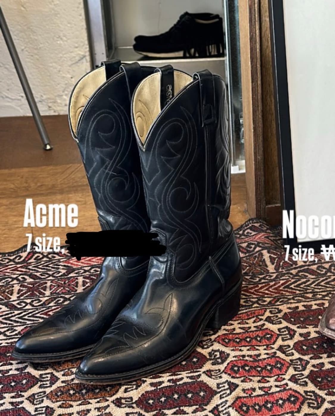 8-90s USA 웨스턴부츠 빈티지 7size 상품이미지1