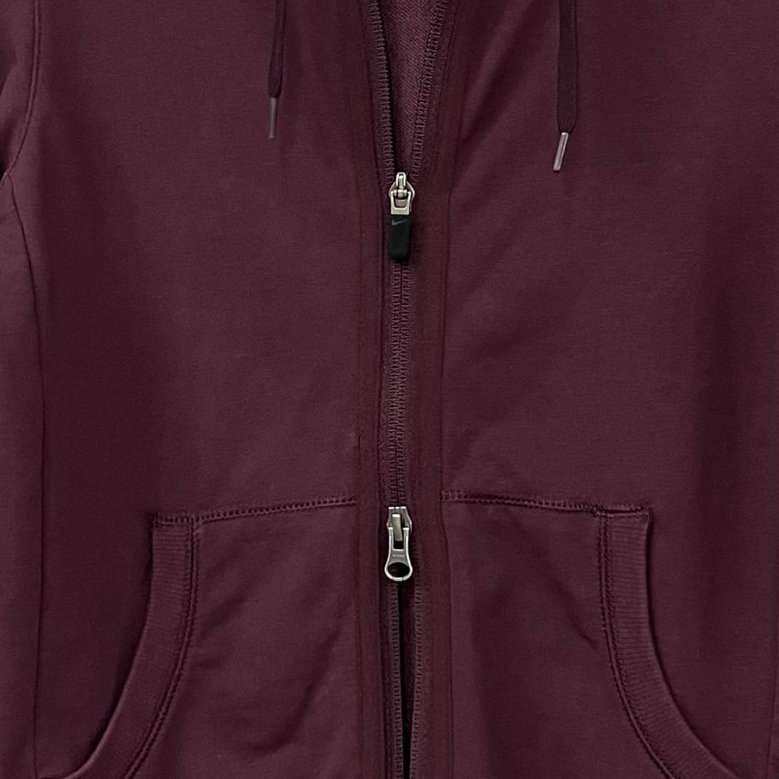 나이키 딱붙핏 하늘색 스우시 버건디 후드집업 상품이미지5