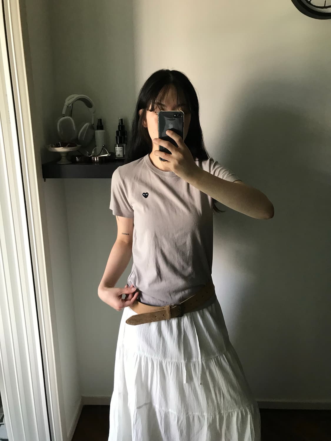 꼼데가르송 블랙미니와펜 베이지 반팔티  상품이미지1