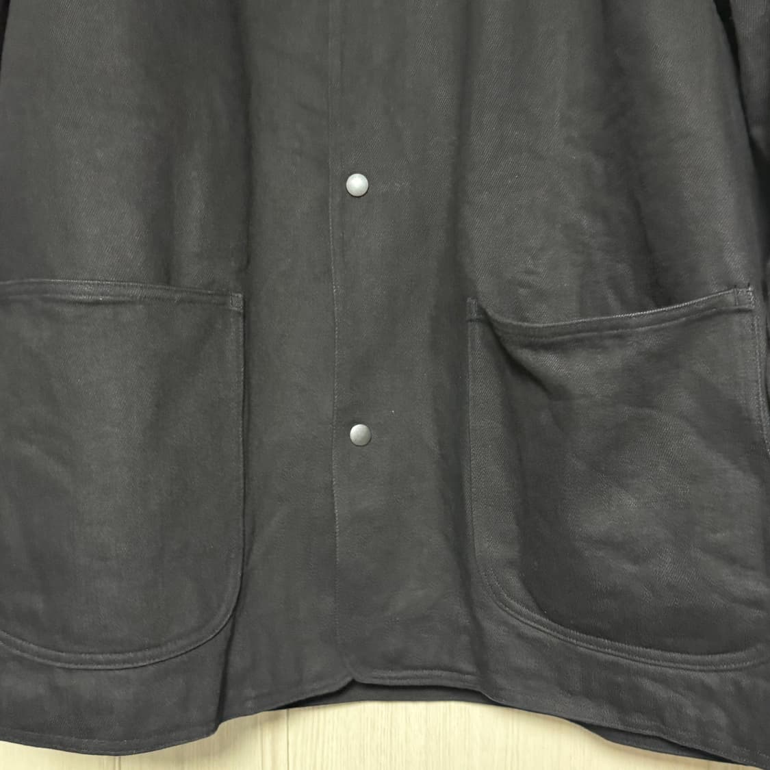 [2] 코모리 25aw 레더 카라 데님 자켓 상품이미지4